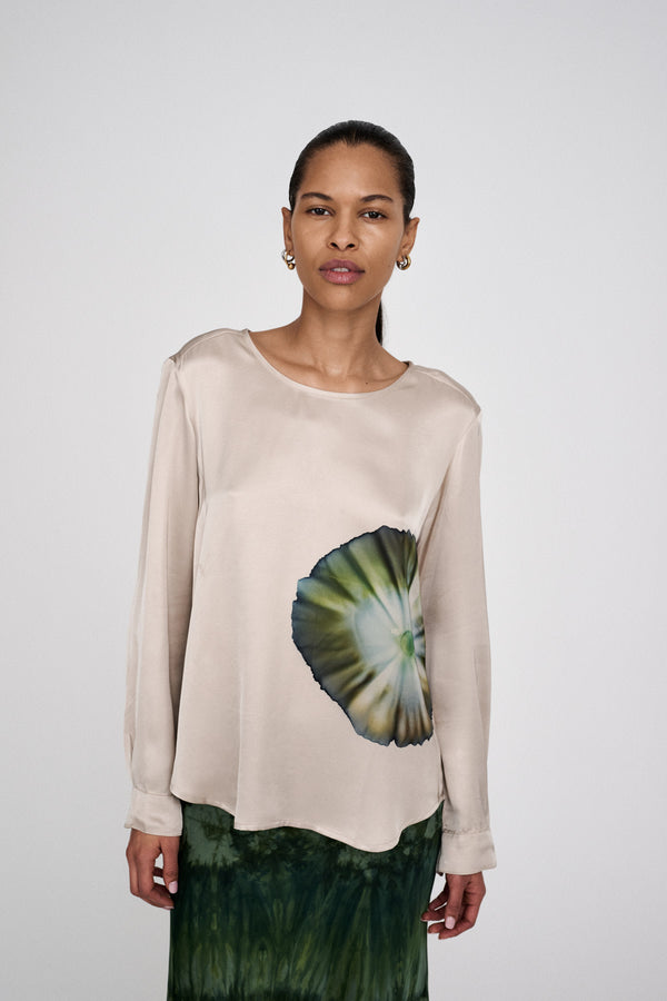 Rabens Saloner Ibi Bloom Blouse I Hazelnut Combo