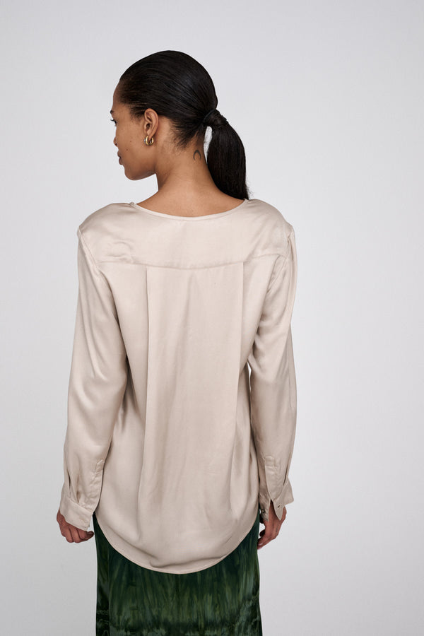Rabens Saloner Ibi Bloom Blouse I Hazelnut Combo