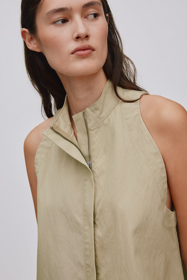 Rabens Saloner Kaley Utility Halter Top I Sand