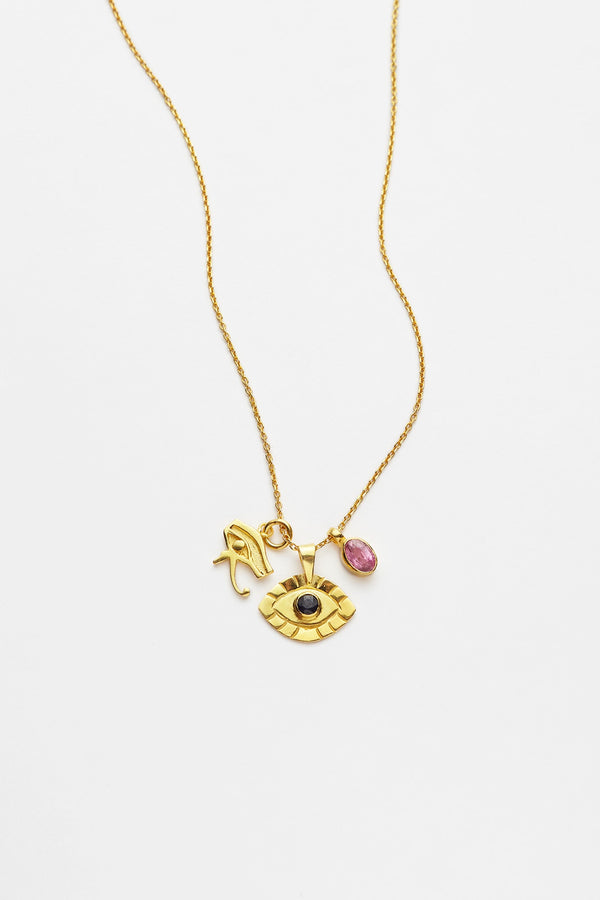 rabens saloner Nafsu Chain w/eye charm I Red Stone