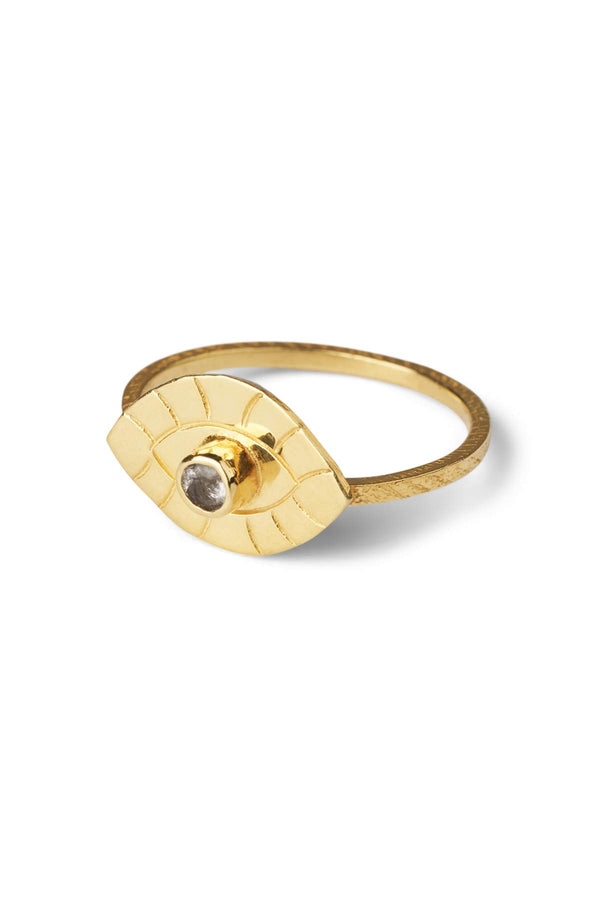 rabens saloner Nafsu Eye ring I Gold plated