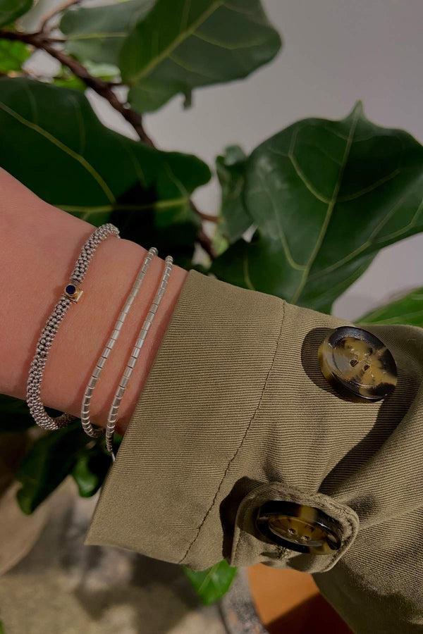 Rabens Saloner Nafsu Tube Bead Bracelet I Silver