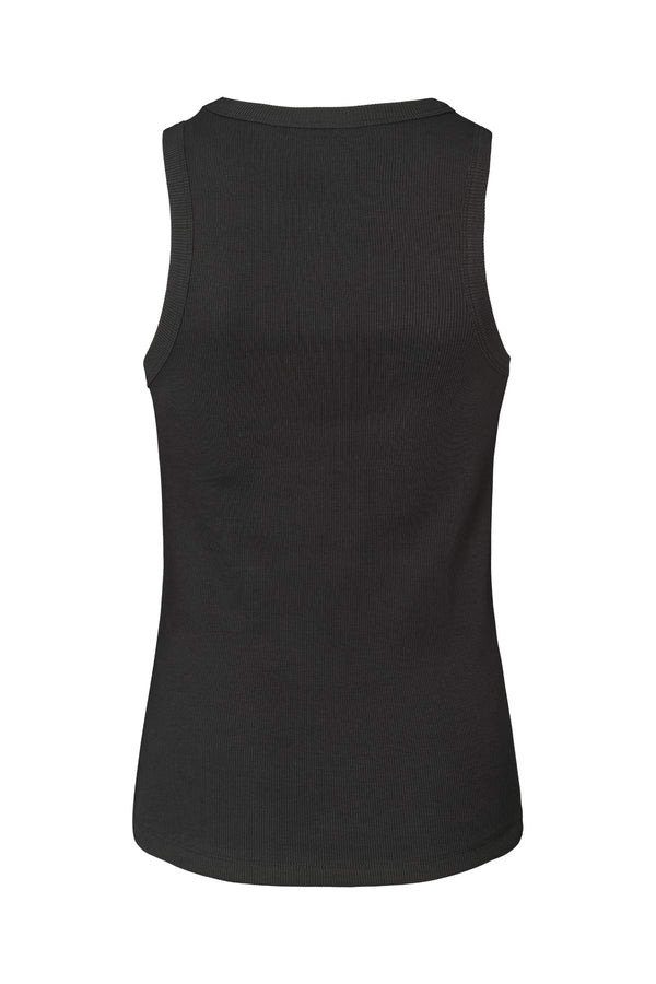 Rabens Saloner Nelle Rib Jersey Tank I Black