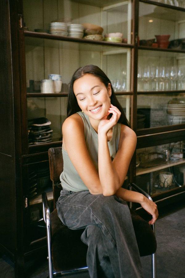 Rabens Saloner Nelle Rib Jersey Tank I Vertiver