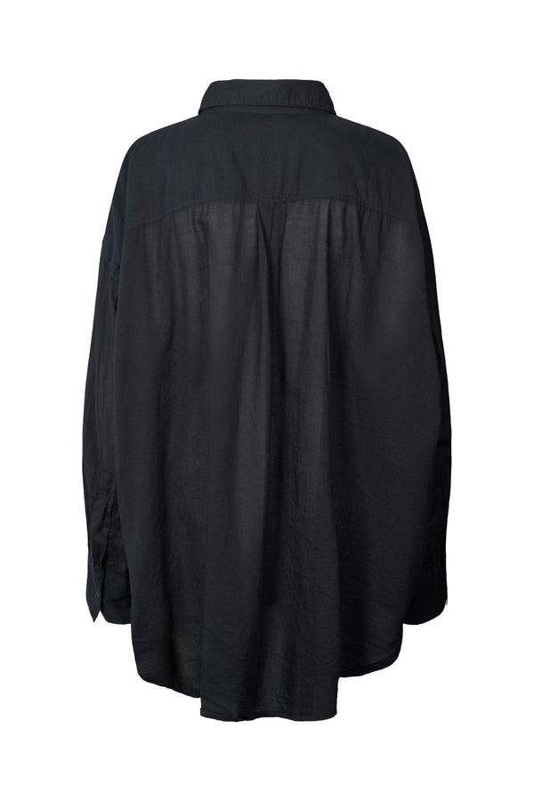 Rabens Saloner Noah Cotton Oversized Shirt I Black