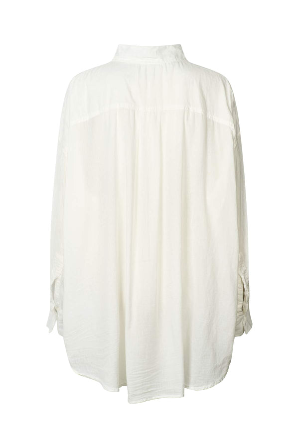 Rabens Saloner Noah Cotton Oversized Shirt I White