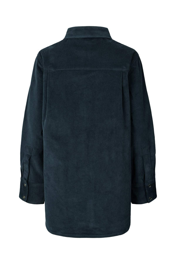 Rabens Saloner Paia Baby Corduroy Shirt I Navy