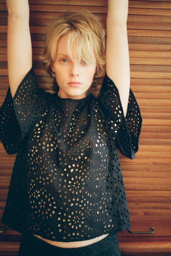 Rabens Saloner PreLoved Heena Jumbo Stitch Top