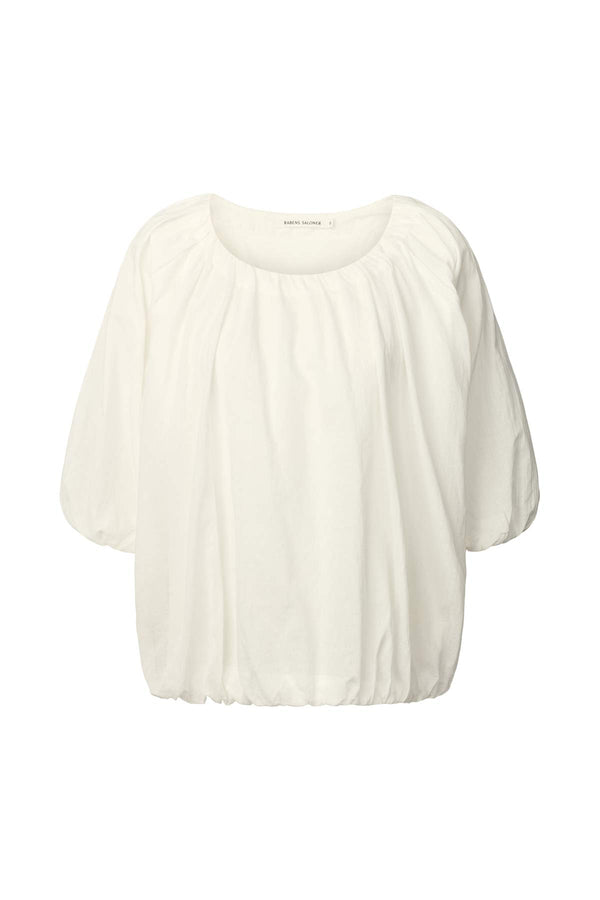 Rabens Saloner Rachelle Voile Cloud Blouse I White
