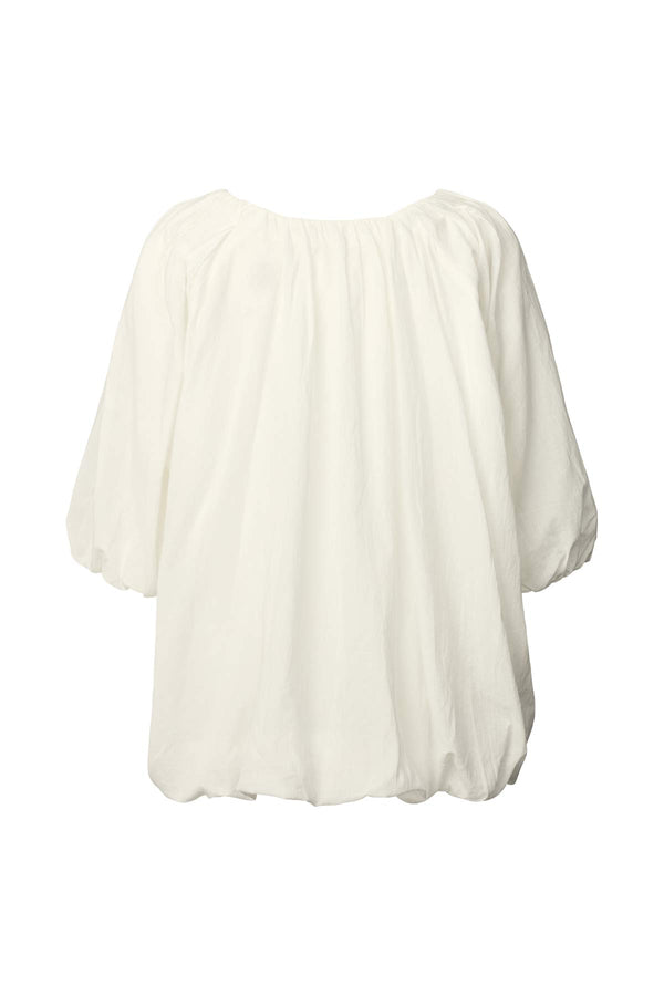 Rabens Saloner Rachelle Voile Cloud Blouse I White