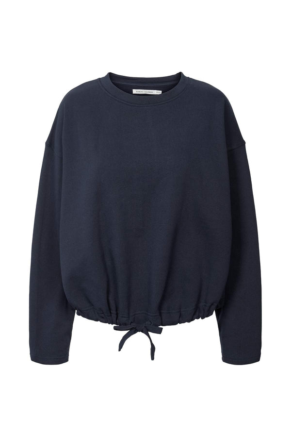 rabens saloner Sheela Sweat drawstring top I Navy