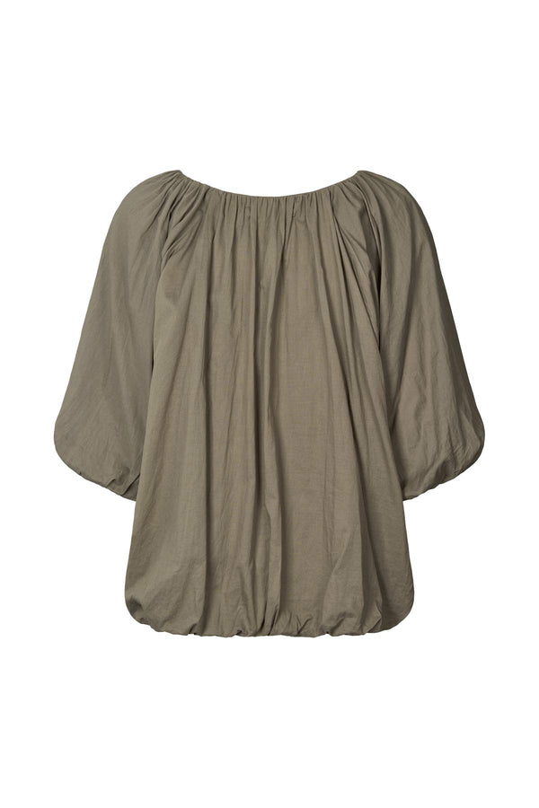 Rabens Saloner Rachelle Voile Cloud Blouse I Dry Bark
