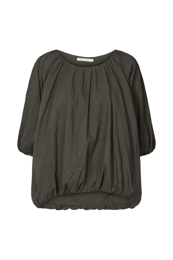 rabens saloner Rachelle Voile cloud blouse I Pirate black