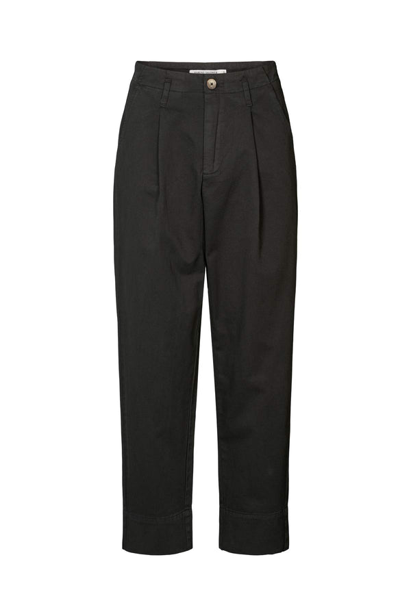 rabens saloner Raina Canvas light pleat pant I Faded Black