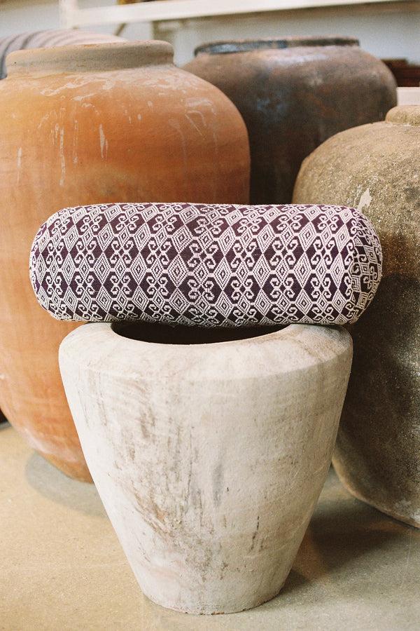 Rabens Saloner Round Long Pillow Pillow 45x18 Cm I Purple