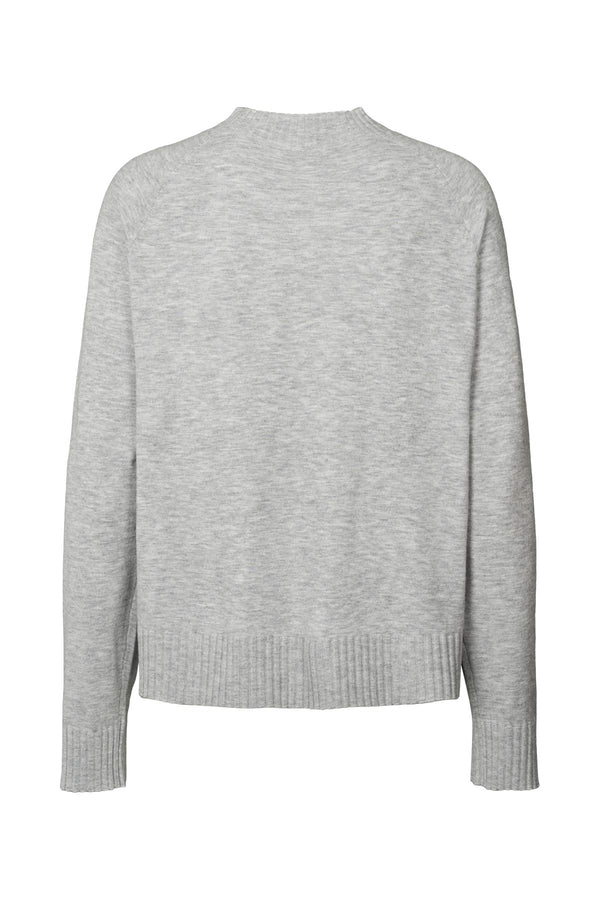 Rabens Saloner Ruca Knit Lounge Boxy Sweater I Grey Melange