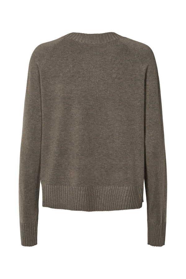 Rabens Saloner Ruca Knit Lounge Boxy Sweater I Mole Melange
