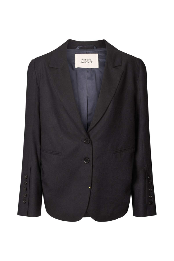 rabens saloner Sabira Drapy tailoring jacket I Midnight
