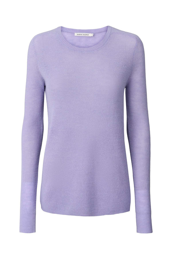 rabens saloner Shauna Waffled knit long sleeve top I Lavender
