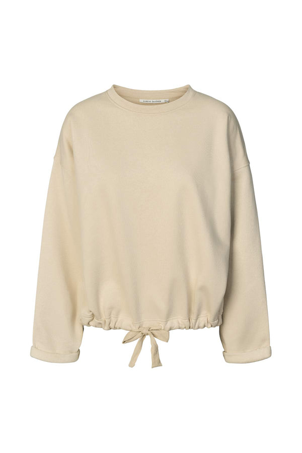 rabens saloner Sheela Sweat drawstring top I Oyster