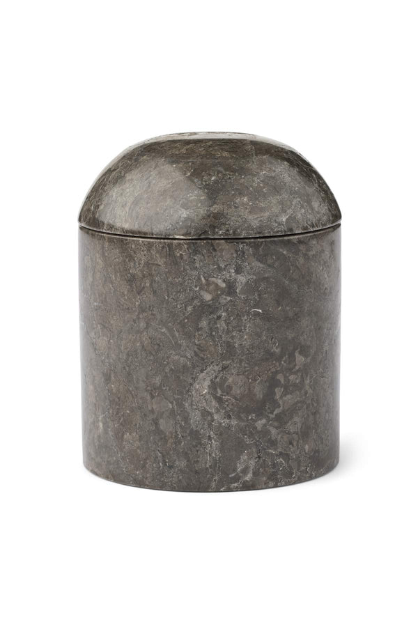 rabens saloner Small Marble Jar with Lid Rabens Apartment I Dark Grey