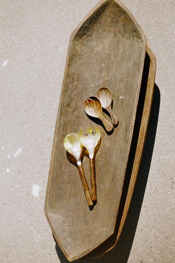 Rabens Saloner Teak Wood Salad Servers Salad Servers I Wood