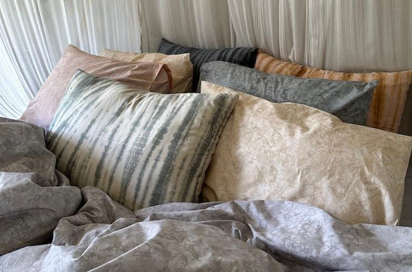 Rabens Saloner Tie-dye Pillow Pillow 50x70 Cm I Sage Combo