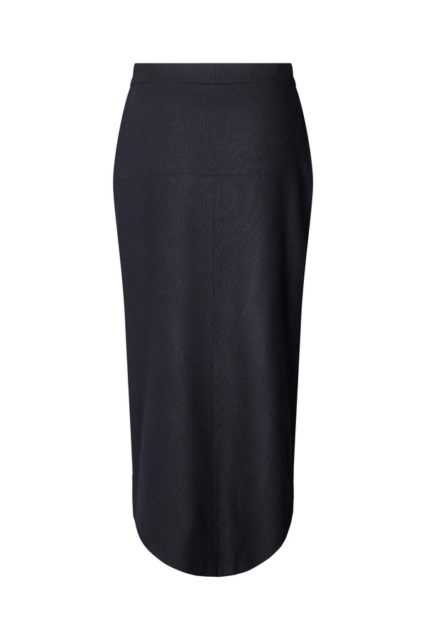 Rabens Saloner Varda Drapy Tailoring Wrap Skirt I Midnight