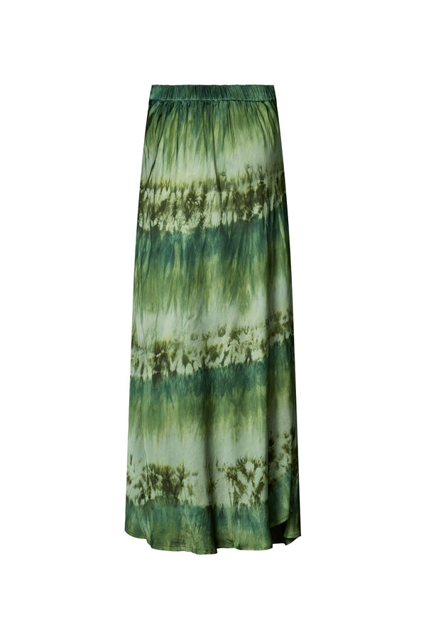 Rabens Saloner Willie Arizona Long A-line Skirt I Bottle Green Combo