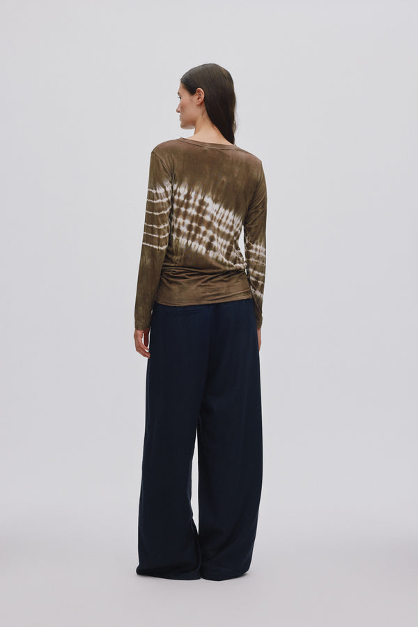 Rabens Saloner Xenia Frequency Long Sleeve T-shirt I Dry Mocca Combo