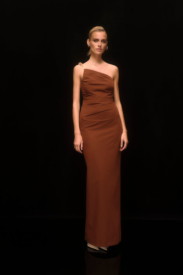 Rachel Gilbert Antoinne Gown Brown | Shop Rachel Gilbert Online – Rachel Gilbert US