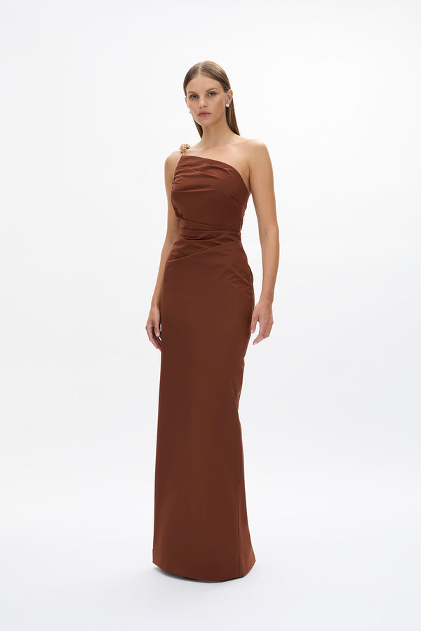 Rachel Gilbert Antoinne Gown Brown | Shop Rachel Gilbert Online – Rachel Gilbert US