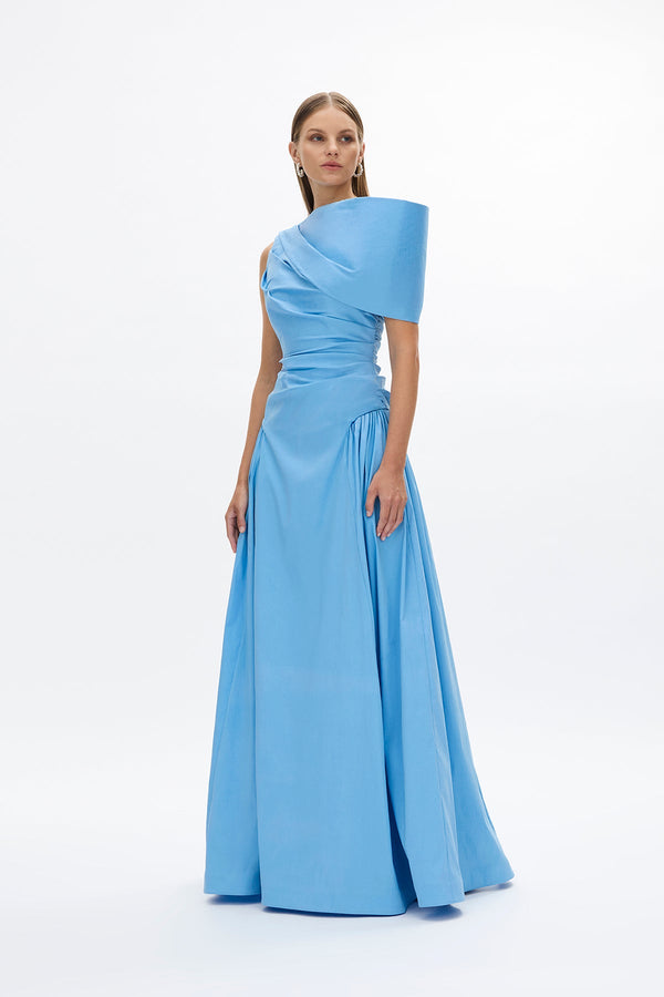 Rachel Gilbert Banksia Gown Blue | Shop Rachel Gilbert Online – Rachel Gilbert US