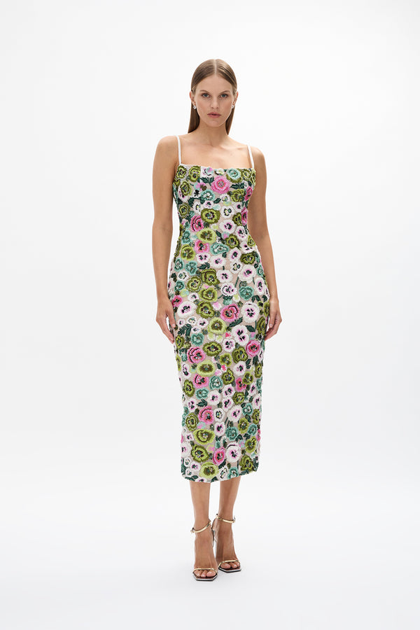 rachel gilbert Camden Dress Green Multi | Shop Rachel Gilbert Online – Rachel Gilbert US