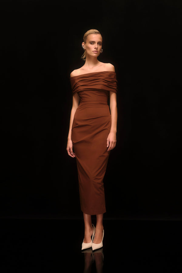 Rachel Gilbert Camille Dress Chocolate | Shop Rachel Gilbert Online – Rachel Gilbert US