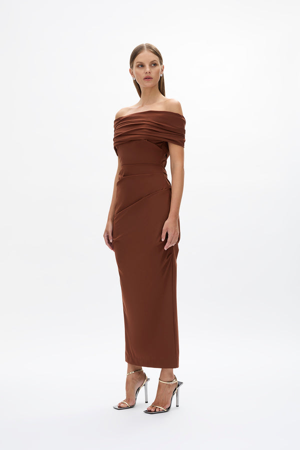 Rachel Gilbert Camille Dress Chocolate | Shop Rachel Gilbert Online – Rachel Gilbert US