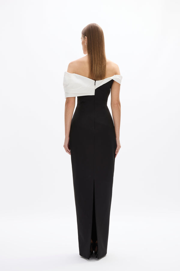 Rachel Gilbert Delila Gown Black/White | Shop Rachel Gilbert Online – Rachel Gilbert US