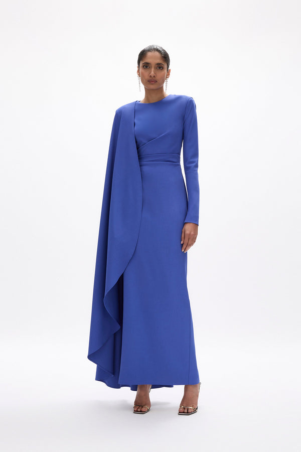 rachel gilbert Dion Cape Gown Blue | Shop Rachel Gilbert Online – Rachel Gilbert US