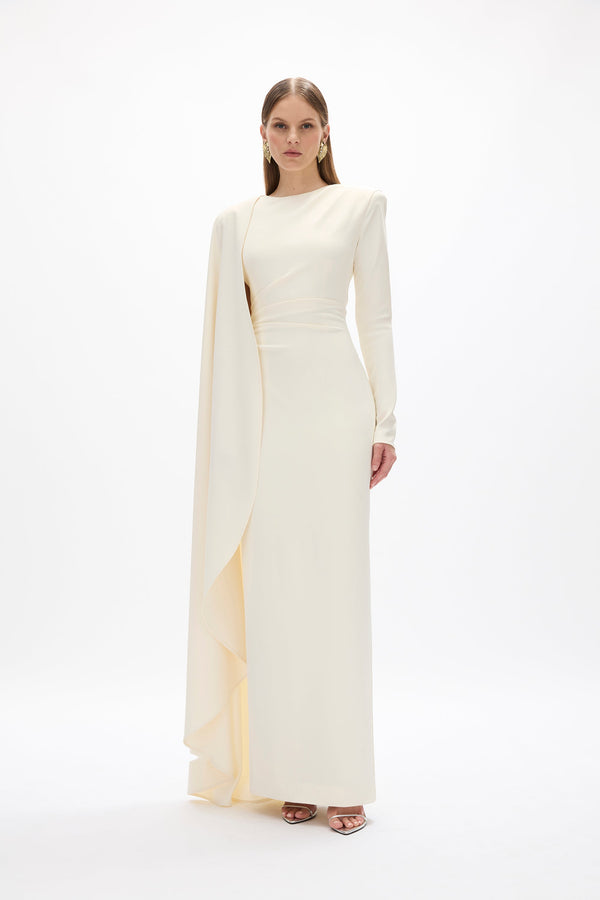 rachel gilbert Dion Cape Gown Creme | Shop Rachel Gilbert Online – Rachel Gilbert US