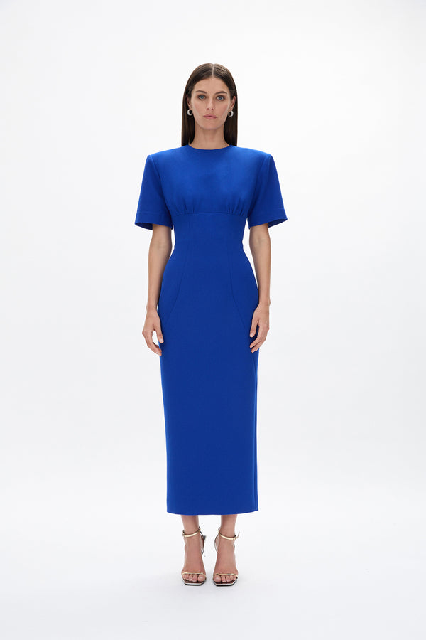 rachel gilbert Dover Short Sleeve Dress Cobalt | Shop Rachel Gilbert Online – Rachel Gilbert US
