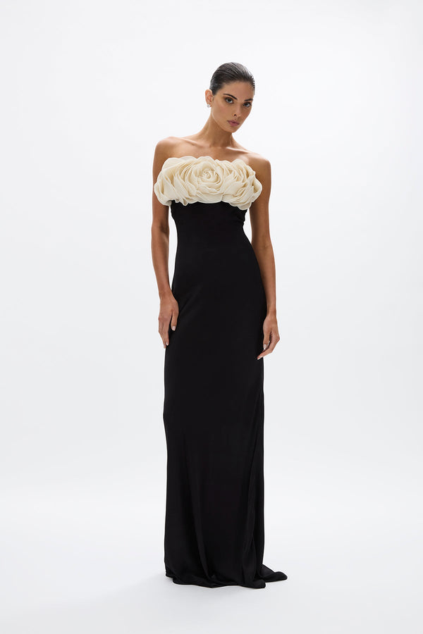 rachel gilbert Fiorella Gown Black/Ivory | Shop Rachel Gilbert Online – Rachel Gilbert US