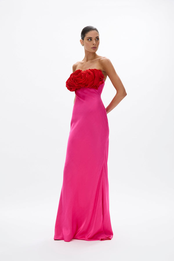 rachel gilbert Fiorella Gown Fuschia/Red | Shop Rachel Gilbert Online – Rachel Gilbert US