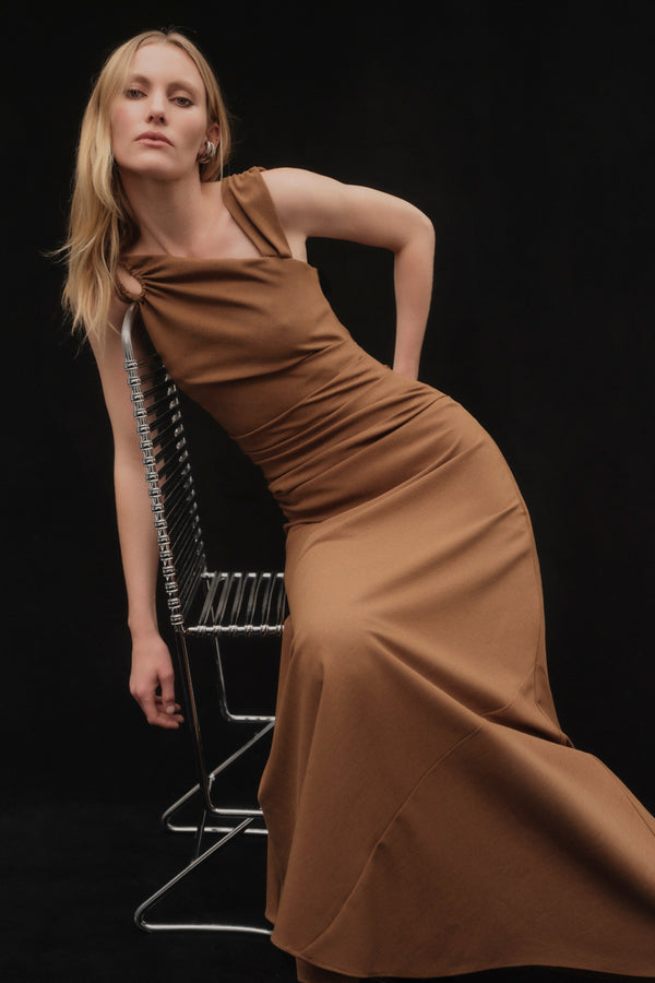 Rachel Gilbert Fitz Dress Chocolate | Shop Rachel Gilbert Online – Rachel Gilbert US