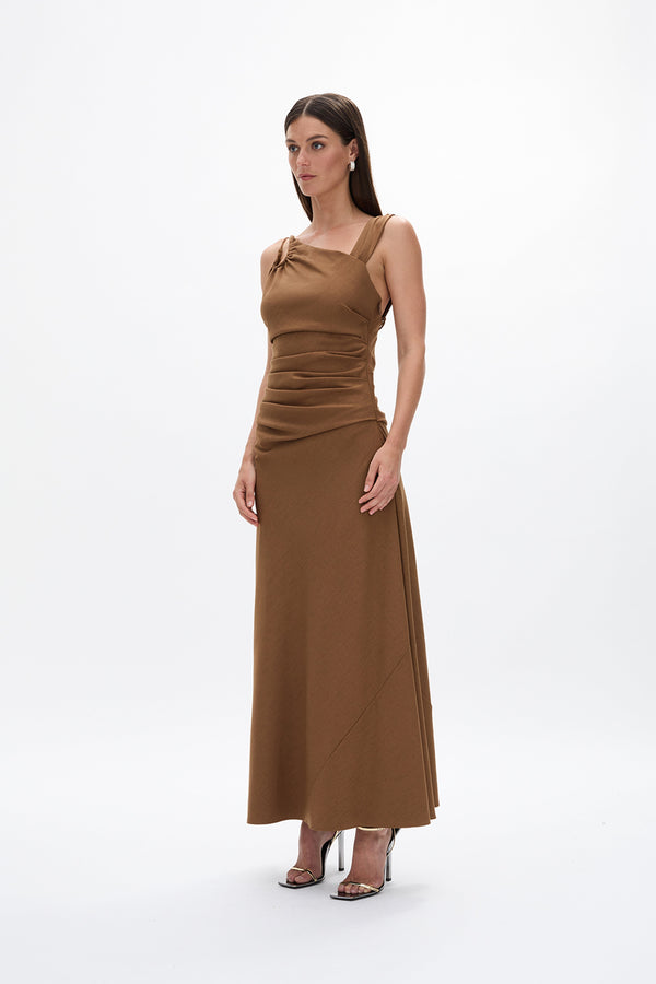Rachel Gilbert Fitz Dress Chocolate | Shop Rachel Gilbert Online – Rachel Gilbert US