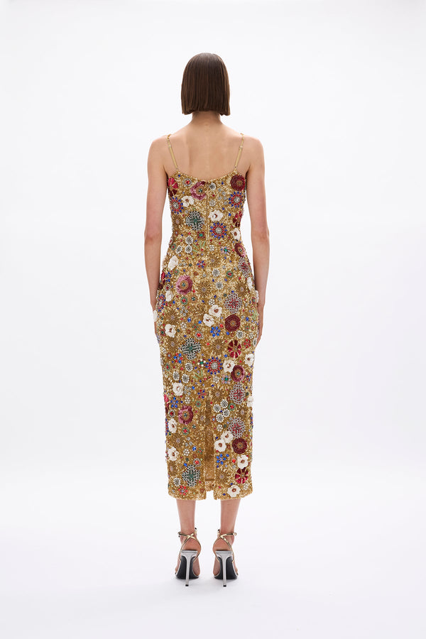 Rachel Gilbert Francesca Gown Gold Multi | Shop Rachel Gilbert Online – Rachel Gilbert US