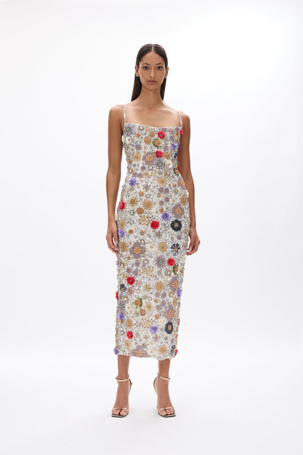 rachel gilbert Francesca Gown Silver Multi | Shop Rachel Gilbert Online – Rachel Gilbert US