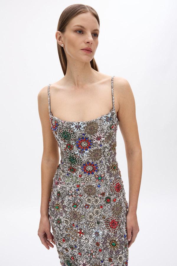 Rachel Gilbert Francesca Star Gown Silver | Shop Rachel Gilbert Online – Rachel Gilbert US