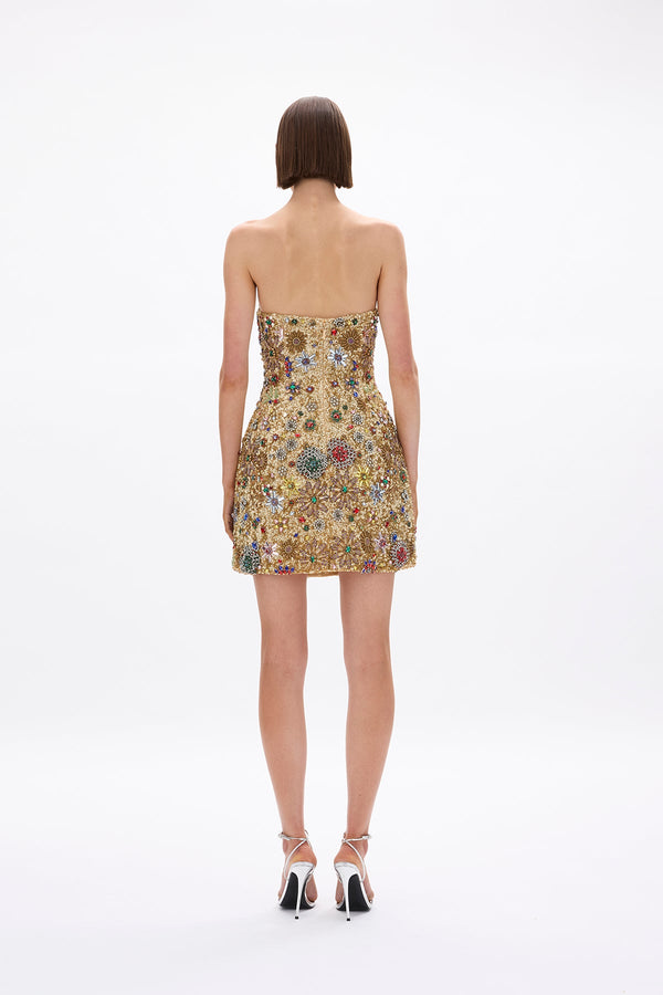 Rachel Gilbert Francesca Strapless Star Mini Gold | Shop Rachel Gilbert Online – Rachel Gilbert US