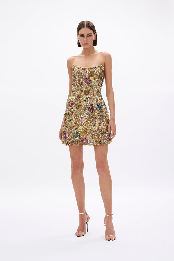 rachel gilbert Francesca Strapless Star Mini Gold | Shop Rachel Gilbert Online – Rachel Gilbert US