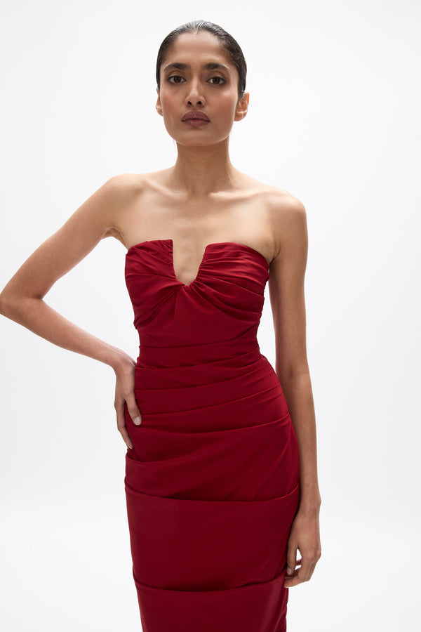 Rachel Gilbert Freda Dress Wine | Shop Rachel Gilbert Online – Rachel Gilbert US